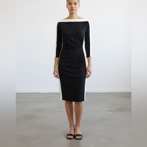 RALPH LAUREN ladies color NWT size 10 dress black and white color block